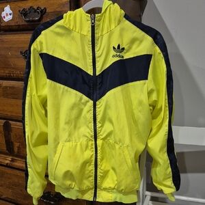Adidas Reversible Kids Bright Yellow and Black Jacket